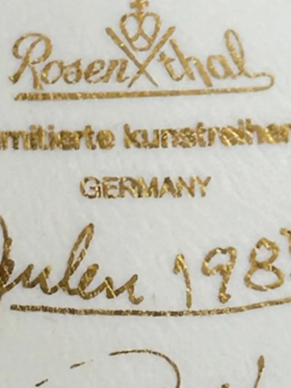 1985 Rosenthal Christmas Plate Designed by Danish Artist Bjørn Wiinblad